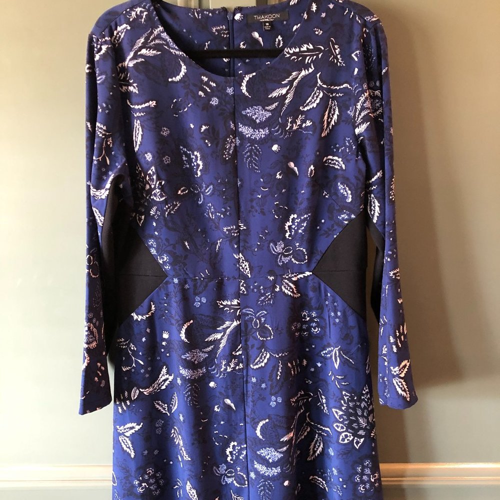 Blue Paisley Dress w/black trim